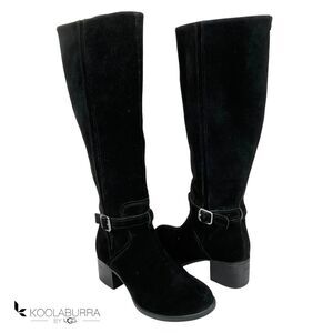 Koolaburra by‎ UGG Women’s 5 Black Suede Madeley Knee High Heeled Boots